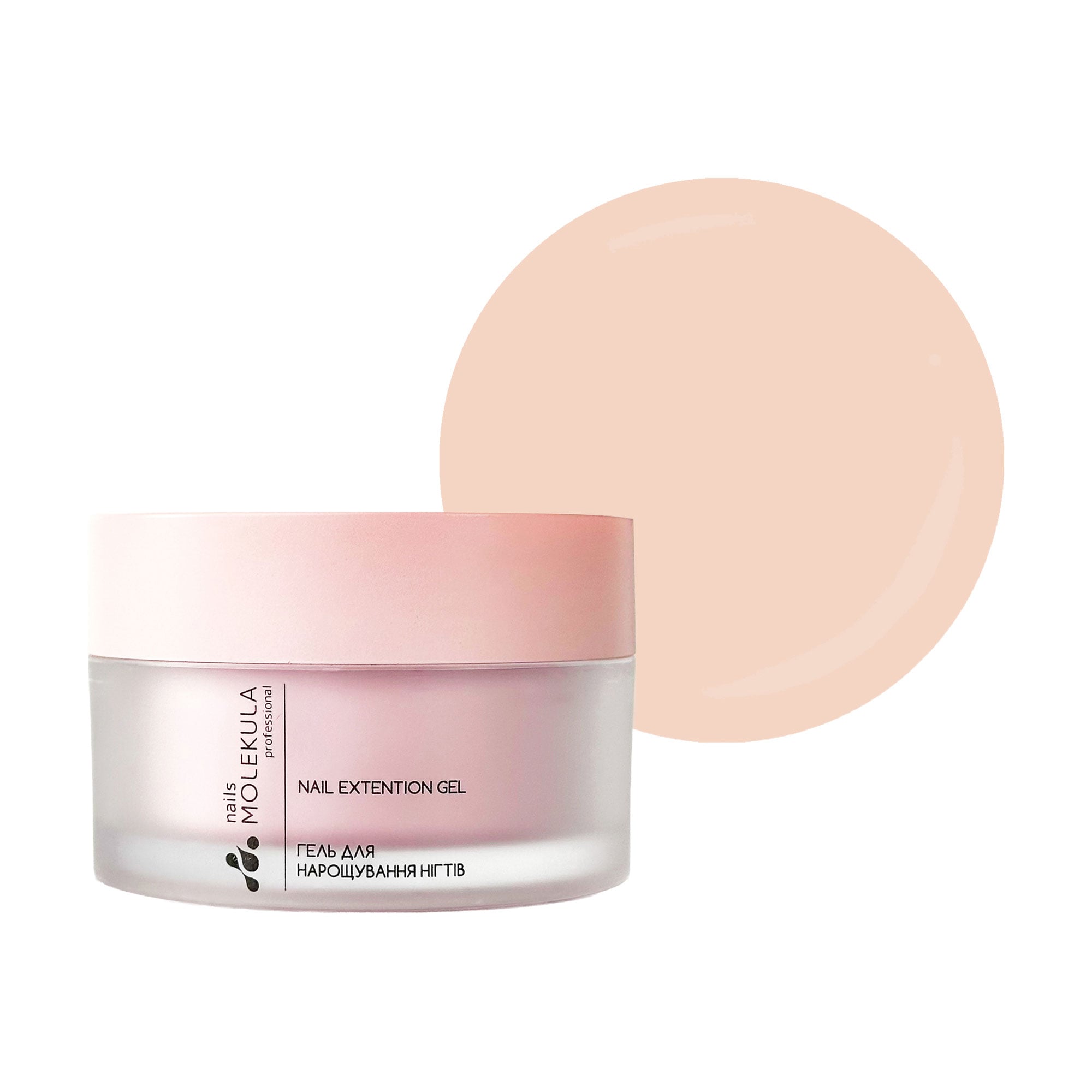 Гель для нарощування нігтів Nails Molekula Professional Builder Gel Mousse, MB209 Peach Nude, 30 мл